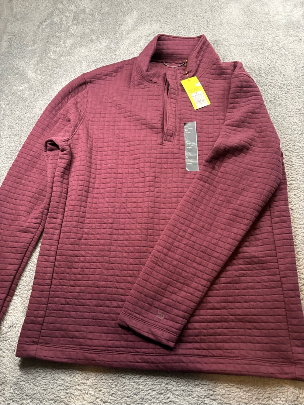 all in motion Men's Quilted Half-Zip Pullover - Wine